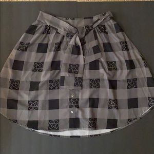 *NWT* Supernatural plaid pentagram skirt